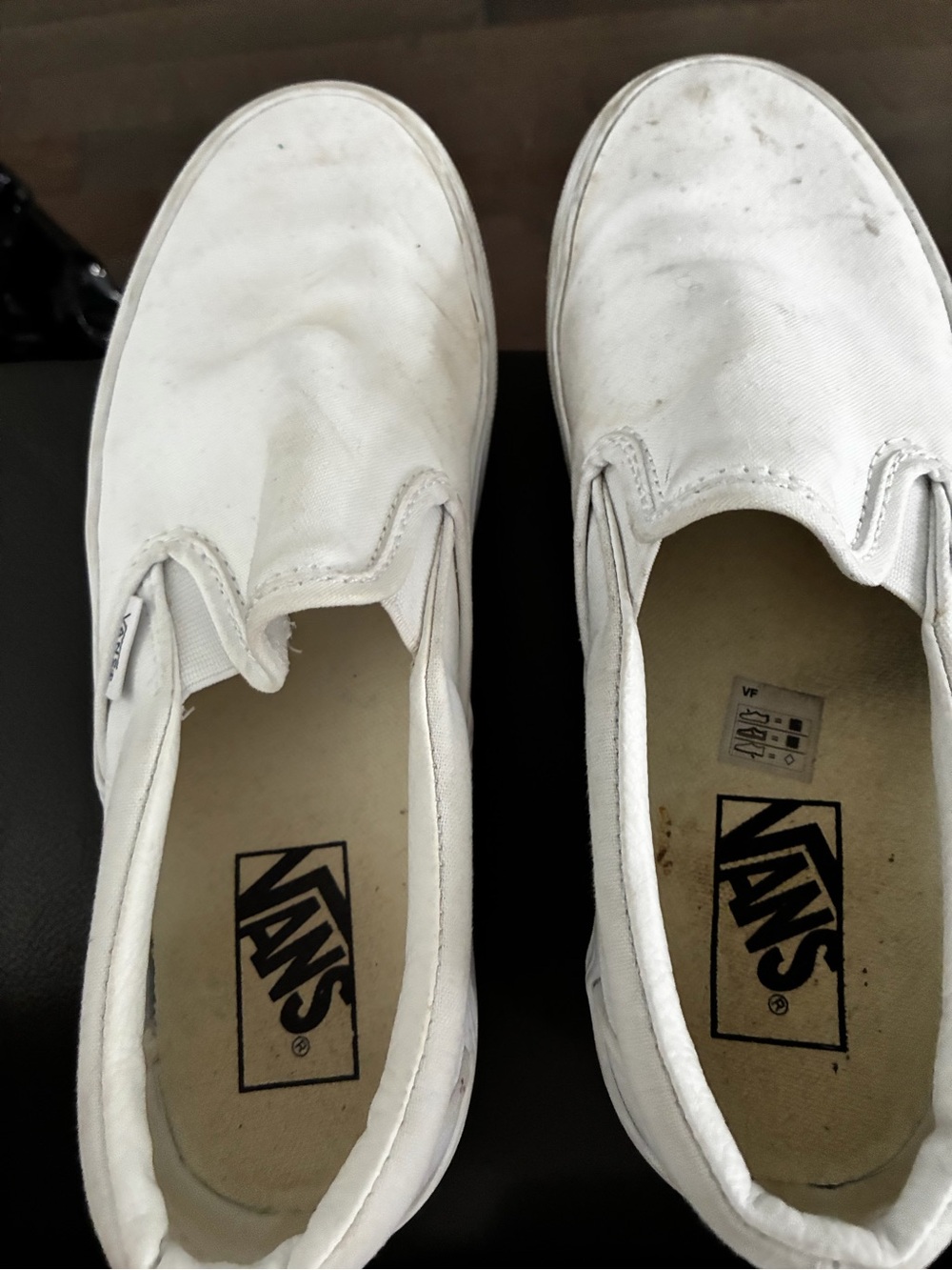 Vans White Canvas Slip-On Loafers